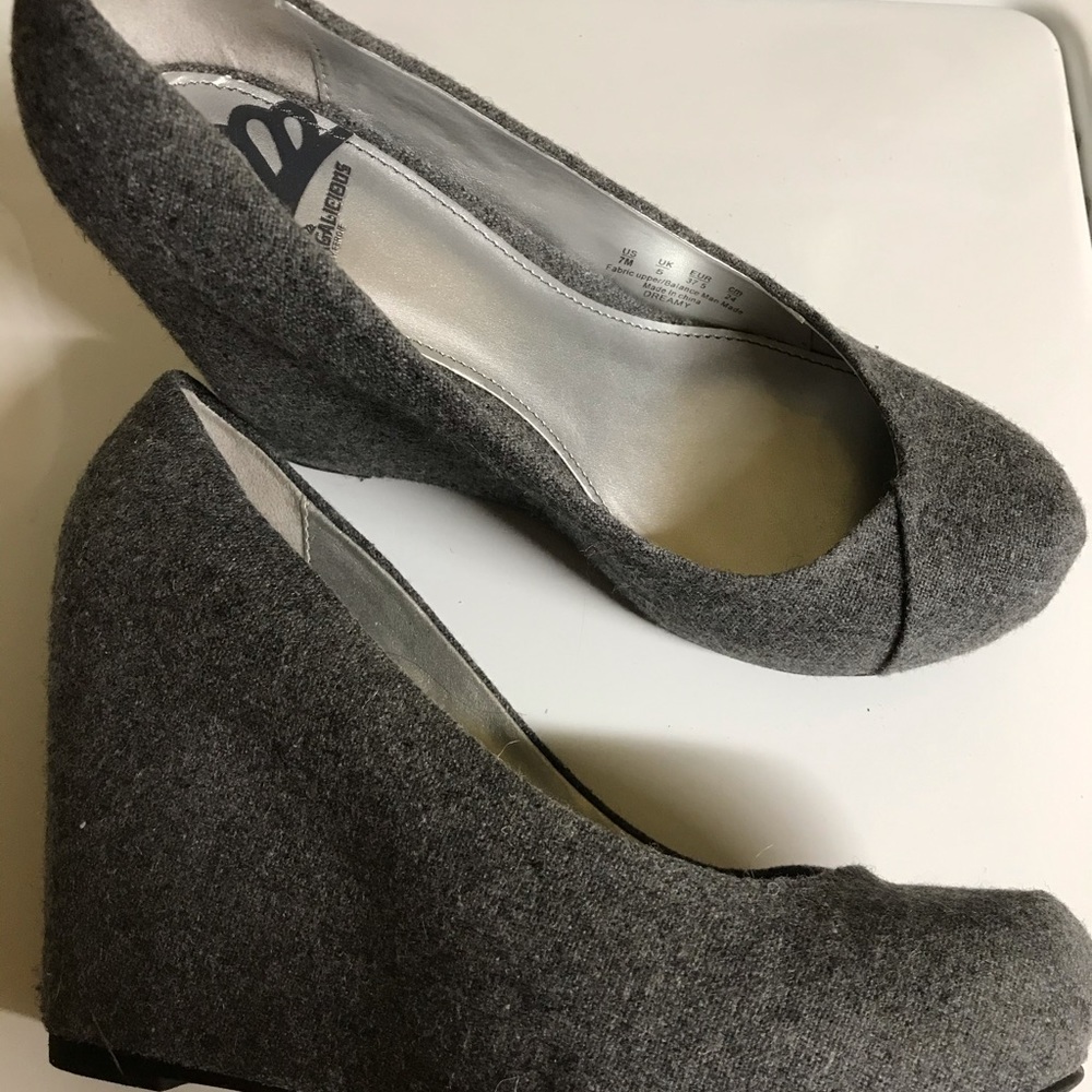 Fergalicious wool platform heel shoes